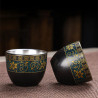 Silver-plated Chinese High-grade Ceramics Porcelain Green Tea Set